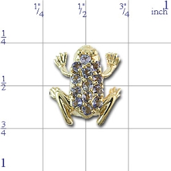 N587 14K SOL TANZANITE FROG SLIDE 